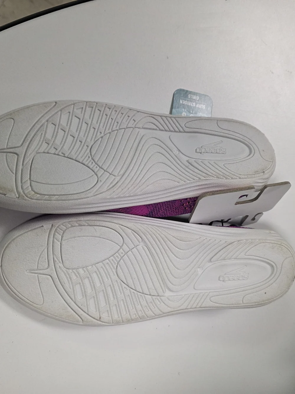 Speedo Purple Water Shoes with Orange Accents
